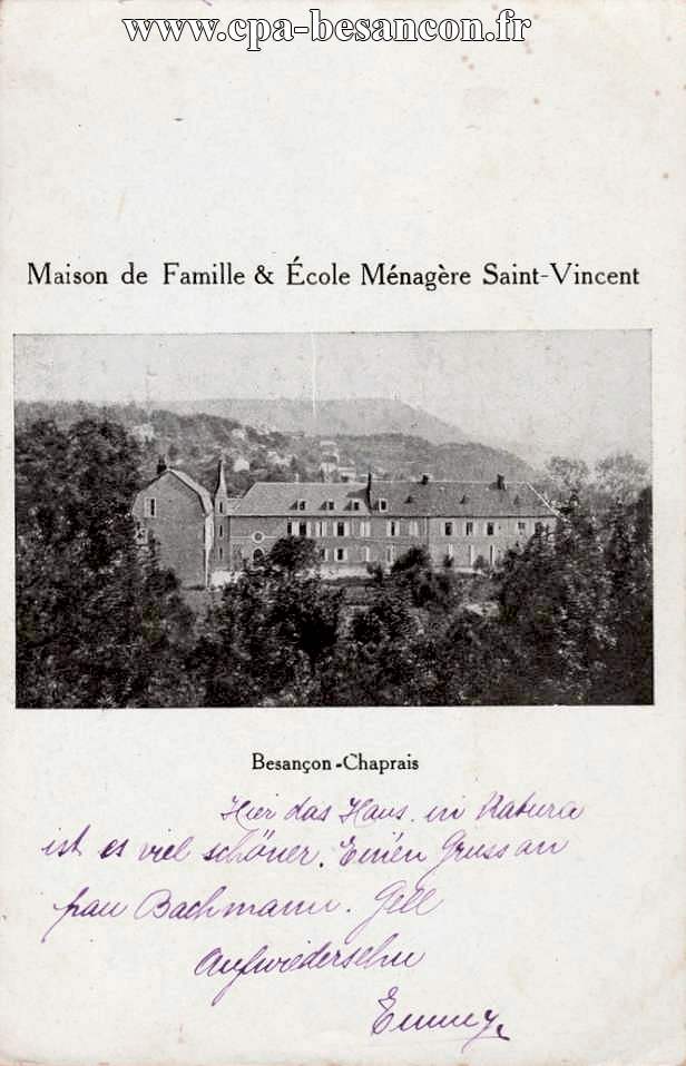 Maison de Famille & École Ménagère Saint-Vincent - Besançon-Chaprais